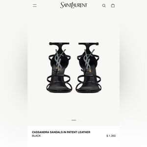 Authentic black leather YSL 4” heel. Only worn twice!